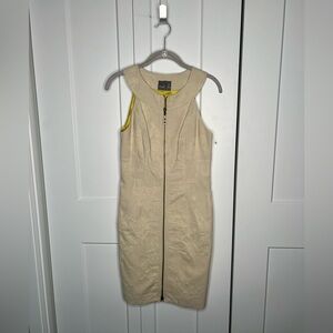 Muse Halter Embroidered Zipper Detail Sheath Dress Women’s Size 6